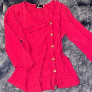 Vibrant Pink Button-Down Shirt